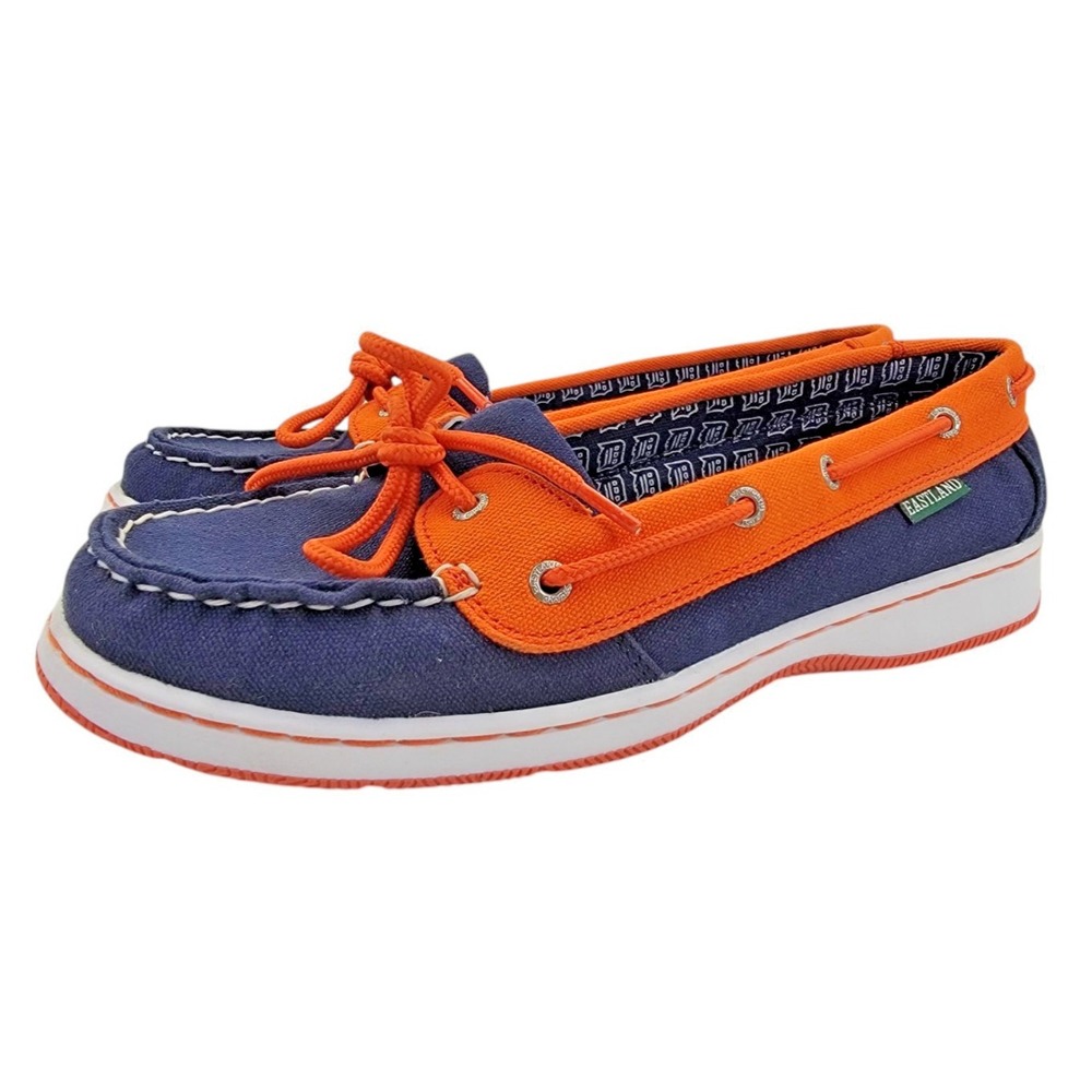 Eastland Sunset Women's Detroit Tigers MLB Baseball Canvas Boat Shoes Size 9 M - Picture 2 of 11